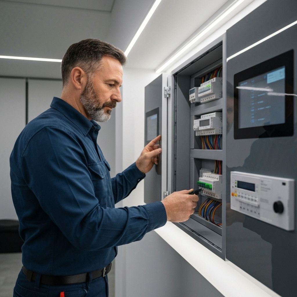 Professional electrical installation with smart home controls